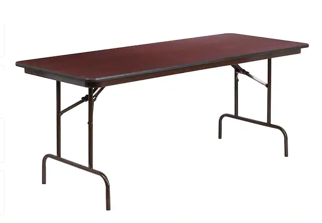 rent 6 foot wooden table