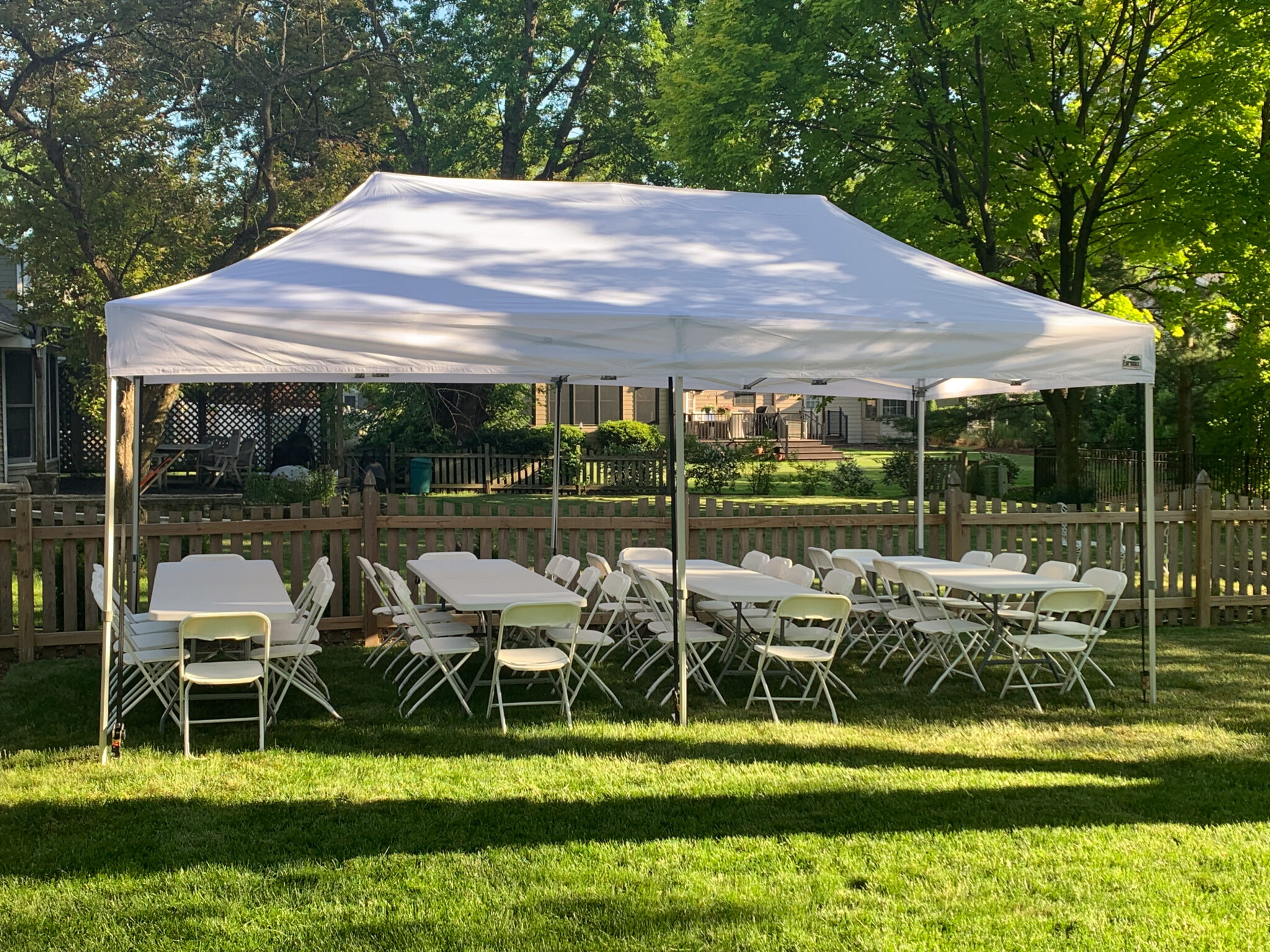 20x10 Premium Party Tent for Rent in Chicago Suburbs Seats 32