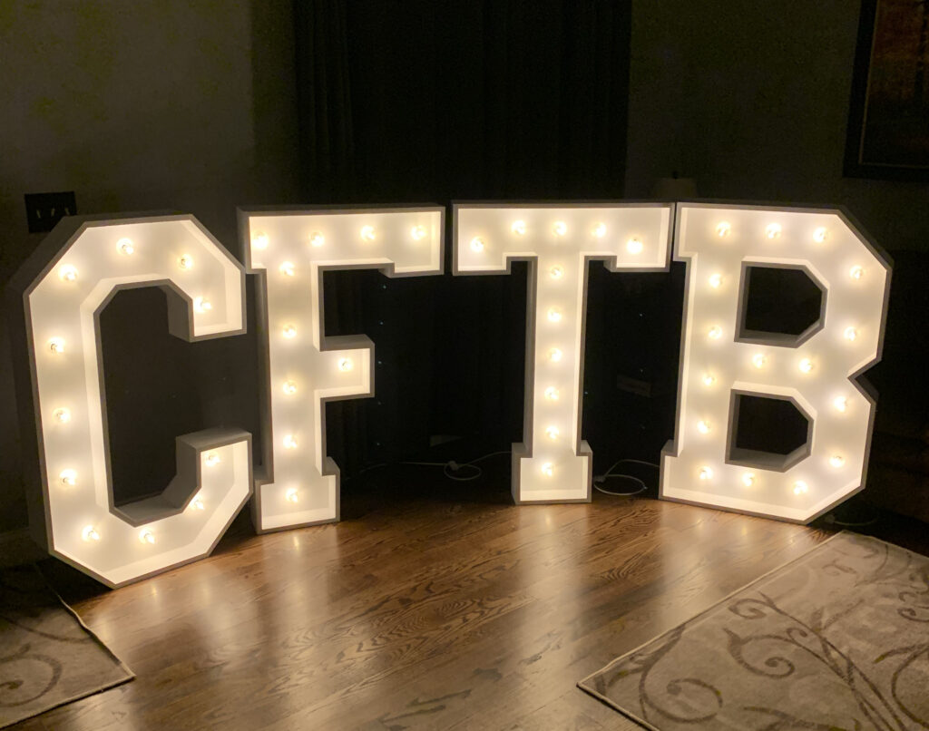 4 Foot led number lights hire