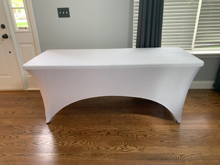 6' rectangle table covers for rent